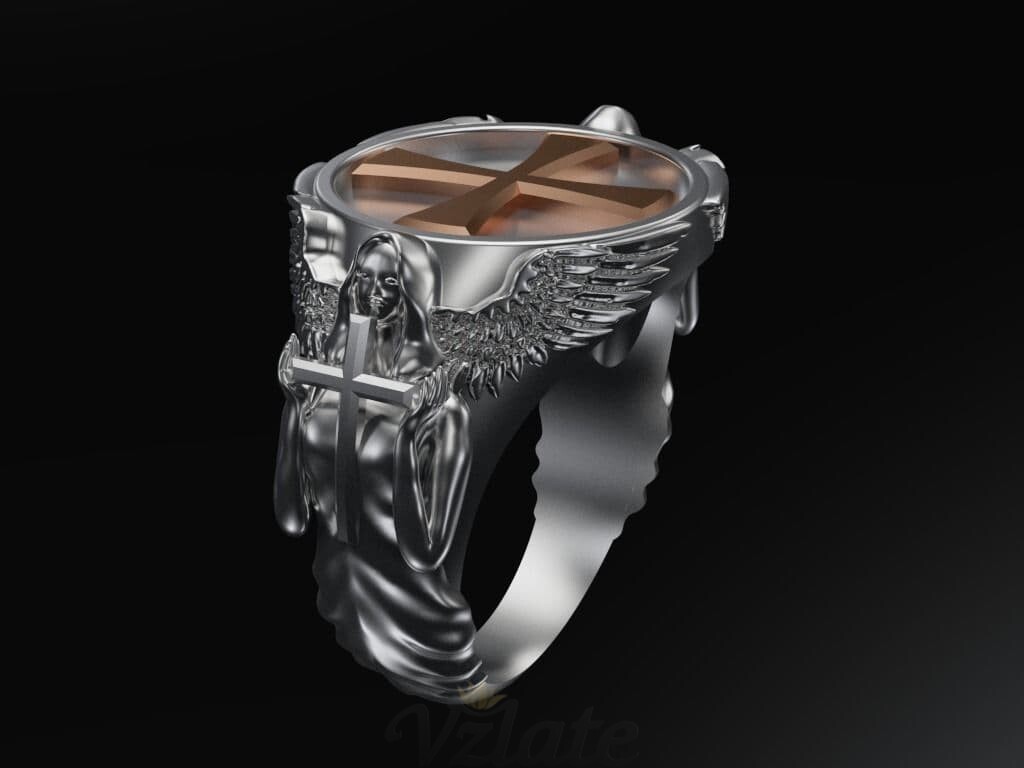 Модель кольца с камнем